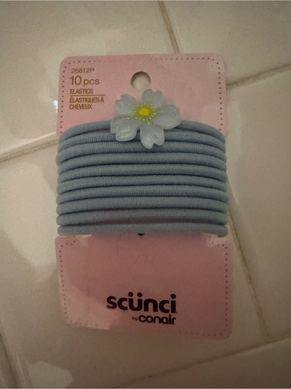 scunci Light Blue Stretch Hair Elastics - Pack of 10